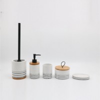 Wholesale promotional modern design ceramic bathroom accessories set